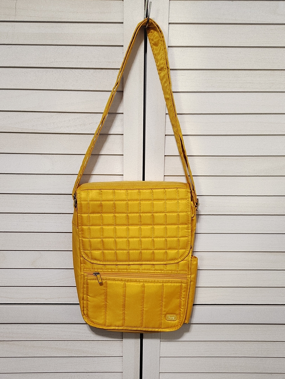 lug Moped Quilted Crossbody Bag in Yellow